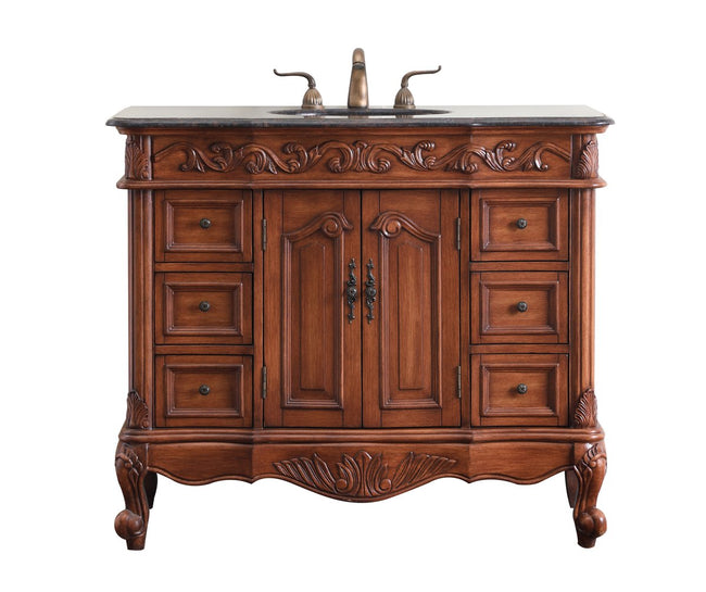 VF38842TK 42" Single Bathroom Vanity Set in Teak