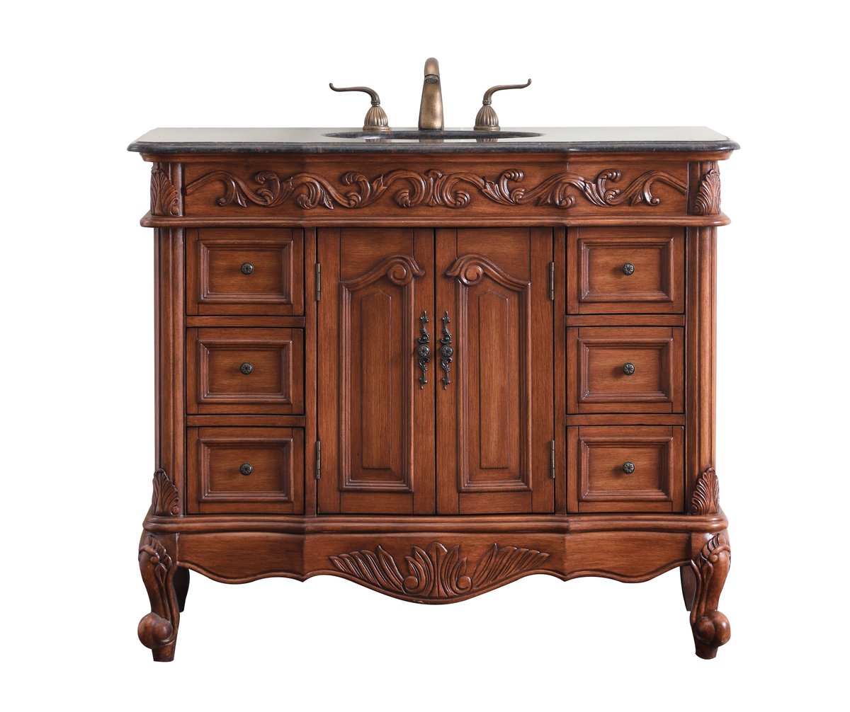 VF38842TK 42" Single Bathroom Vanity Set in Teak