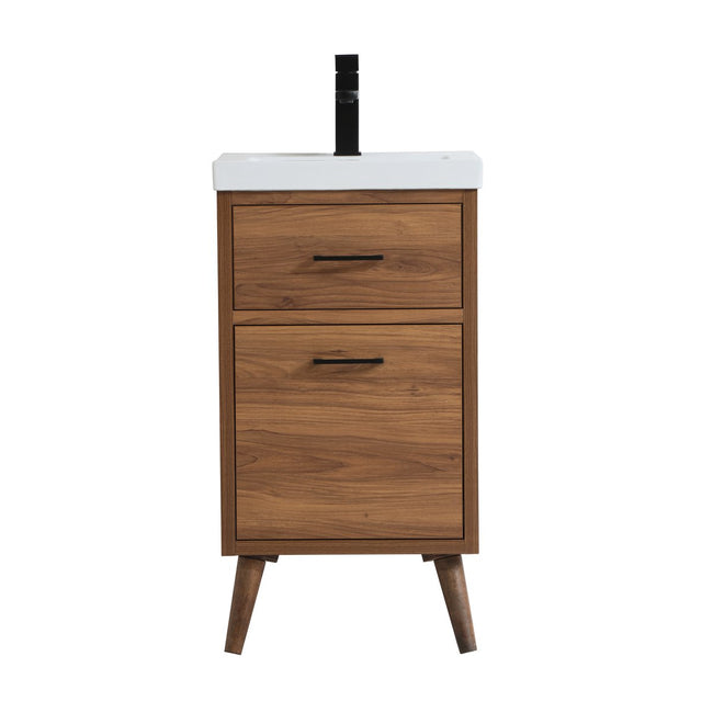 VF41018WB 18" Bathroom Vanity in Walnut Brown