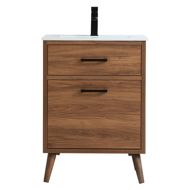 VF41024WB 24" Bathroom Vanity in Walnut Brown
