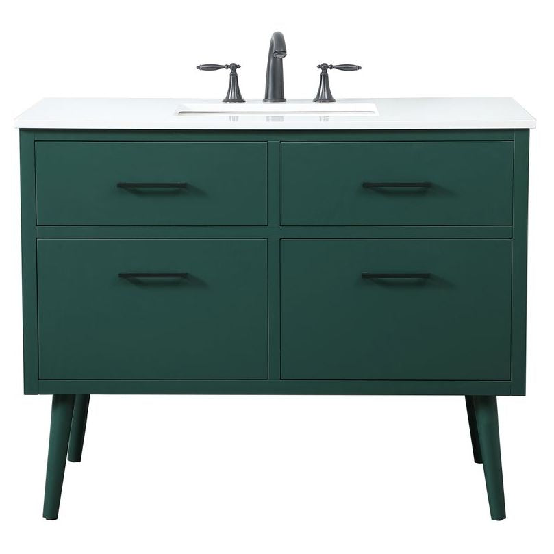 VF41042MGN 42" Bathroom Vanity in Green