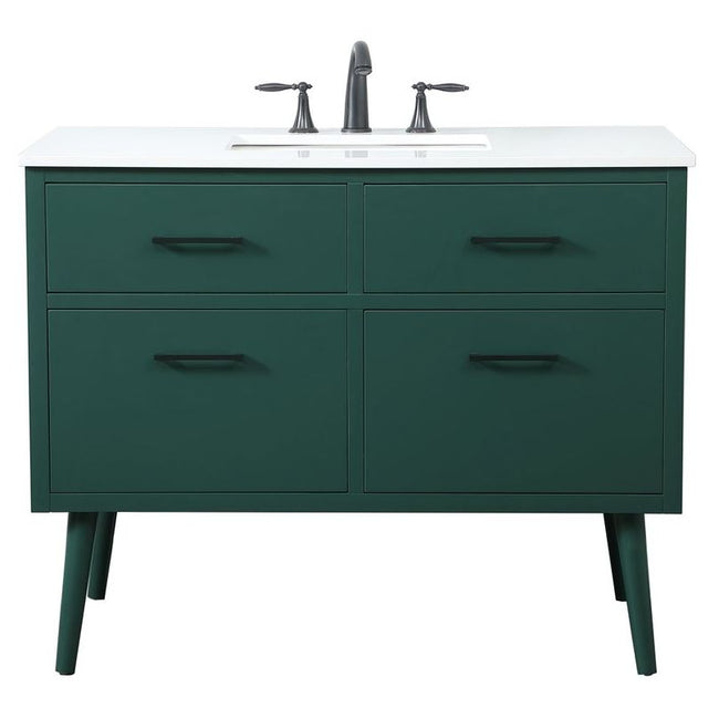 VF41042MGN 42" Bathroom Vanity in Green