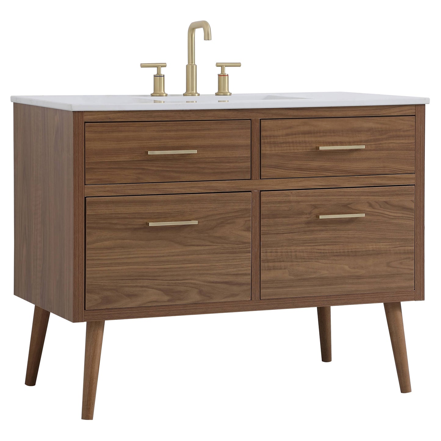 VF41042WB 42" Bathroom Vanity in Walnut Brown