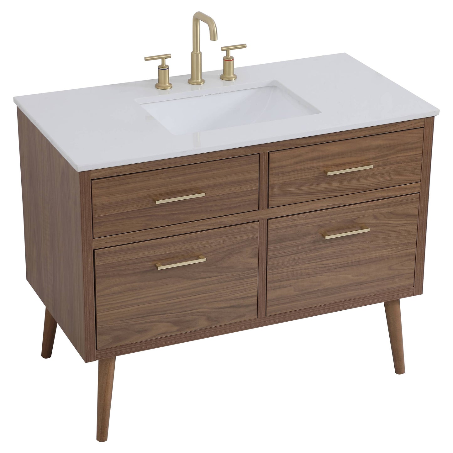 VF41042WB 42" Bathroom Vanity in Walnut Brown