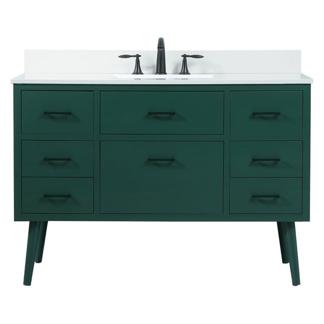VF41048MGN-BS 48" Bathroom Vanity in Green With Backsplash