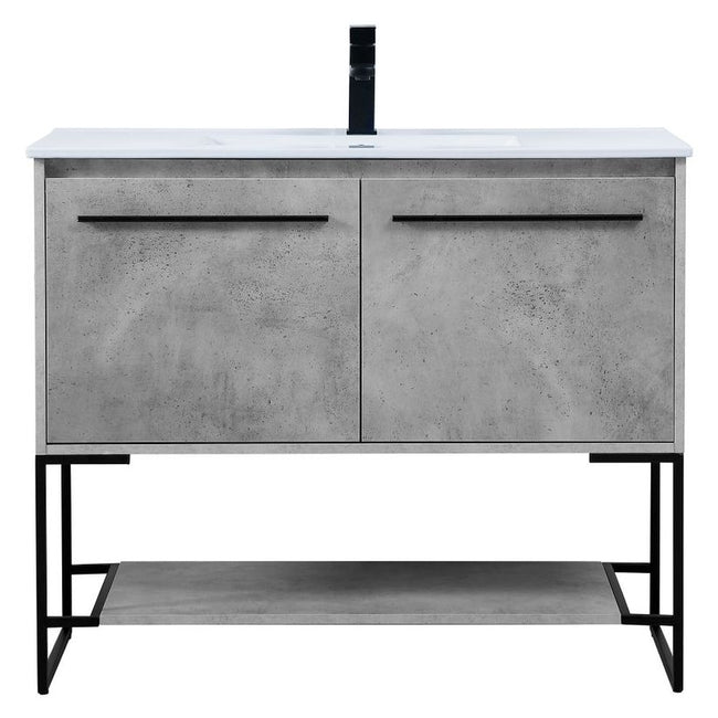 VF42040CG 40" Single Bathroom Vanity in Concrete Grey