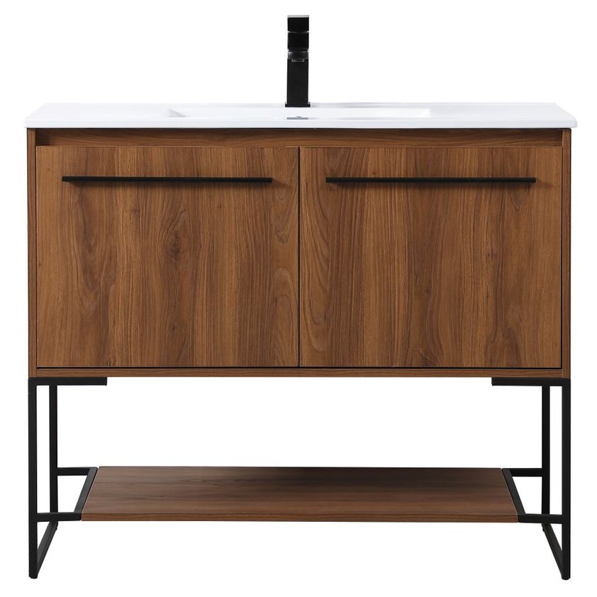 VF42040WB 40" Single Bathroom Vanity in Walnut Brown