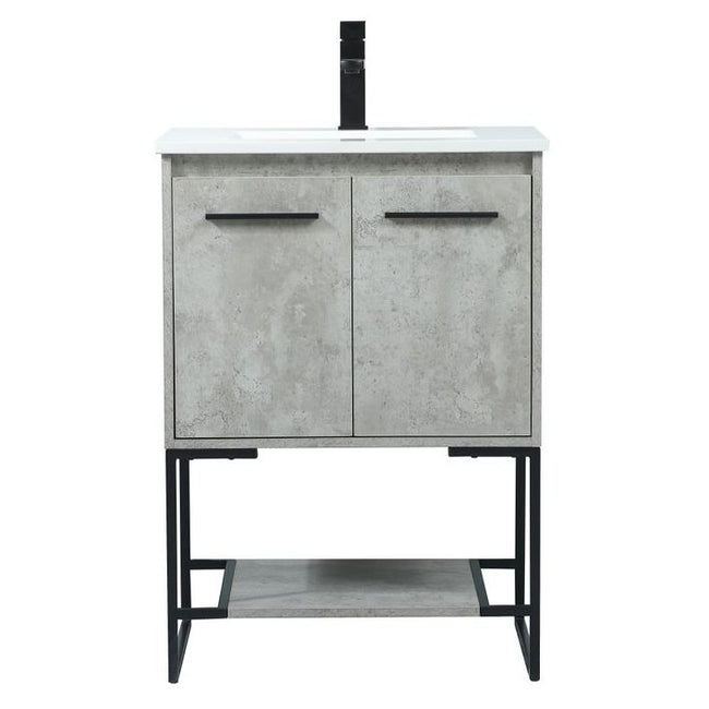 VF42524MCG 24" Single Bathroom Vanity in Concrete Grey