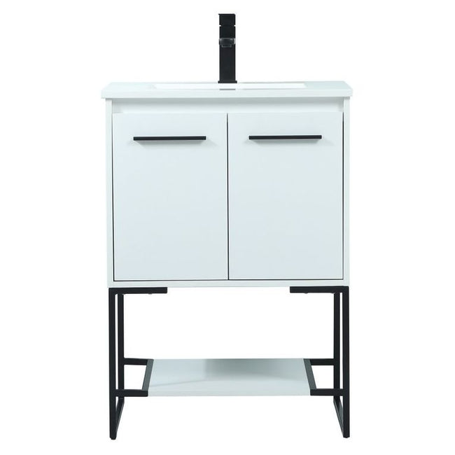 VF42524MWH 24" Single Bathroom Vanity in White