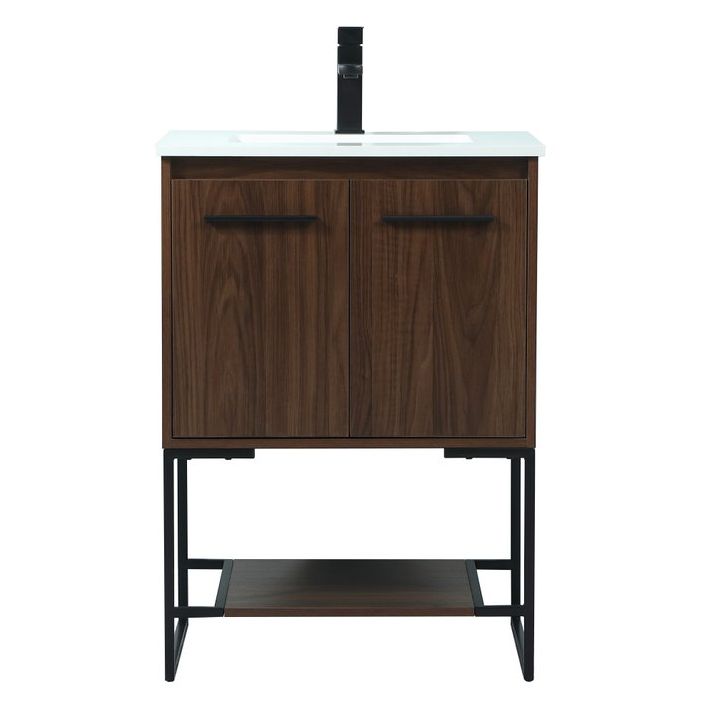 VF42524MWT 24" Single Bathroom Vanity in Walnut