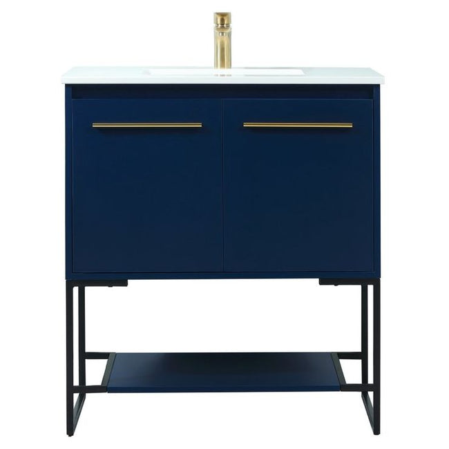 VF42530MBL 30" Single Bathroom Vanity in Blue