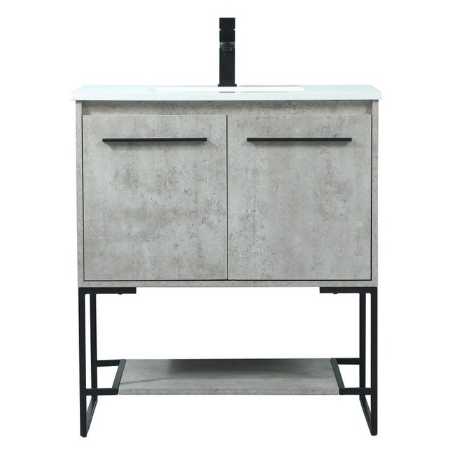 VF42530MCG 30" Single Bathroom Vanity in Concrete Grey