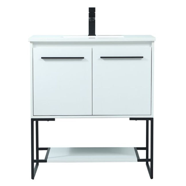 VF42530MWH 30" Single Bathroom Vanity in White
