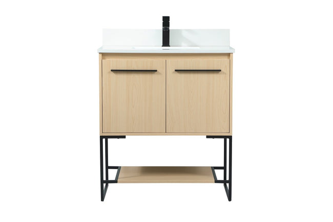 VF42530MMP-BS 30" Single Bathroom Vanity in Maple With Backsplash