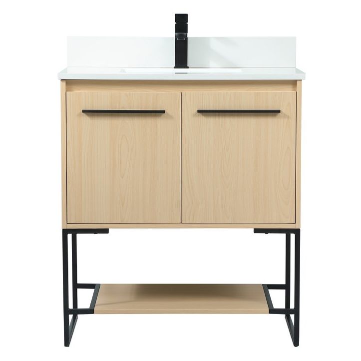 VF42530MMP-BS 30" Single Bathroom Vanity in Maple With Backsplash