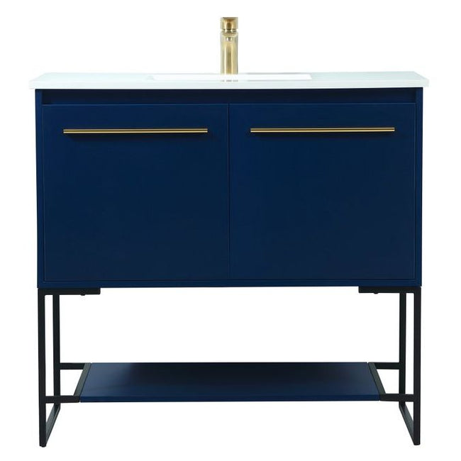 VF42536MBL 36" Single Bathroom Vanity in Blue