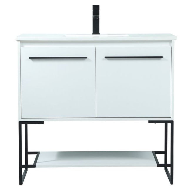 VF42536MWH 36" Single Bathroom Vanity in White