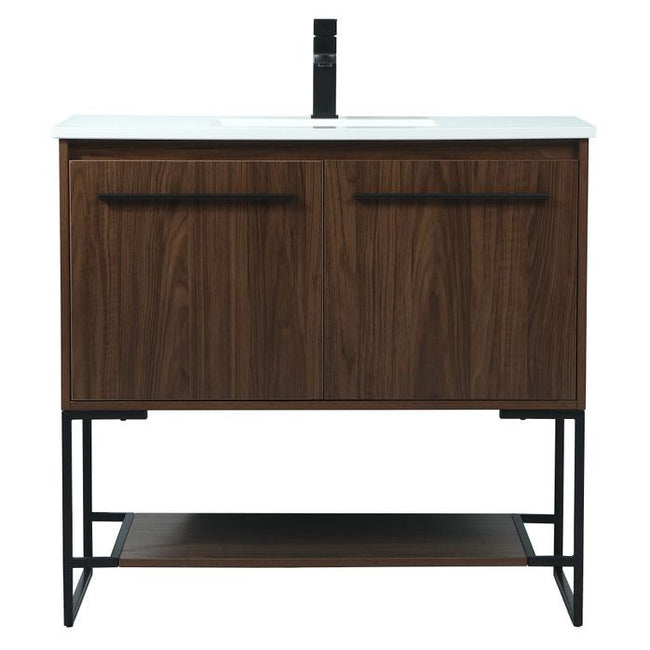 VF42536MWT 36" Single Bathroom Vanity in Walnut