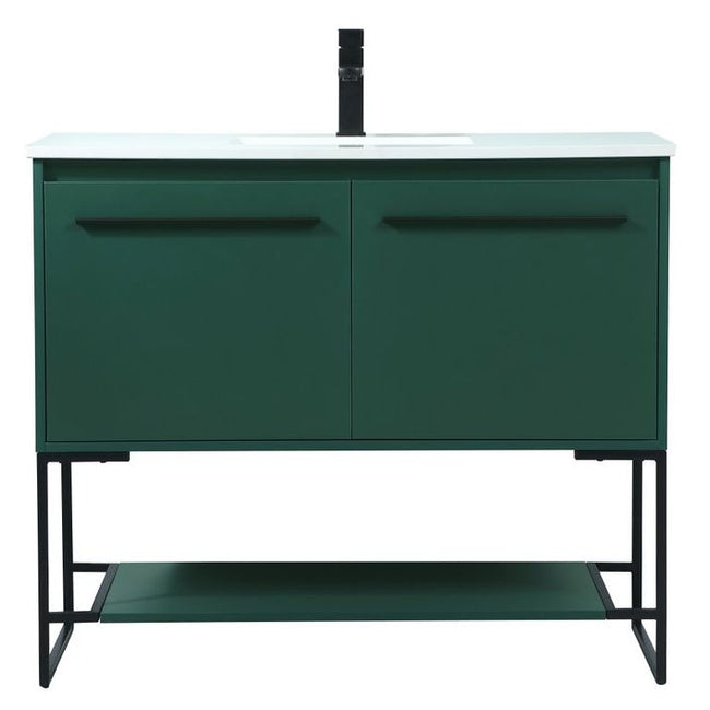 VF42540MGN 40" Single Bathroom Vanity in Green