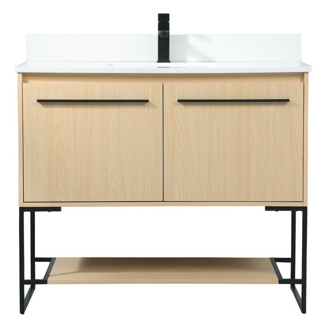 VF42540MMP-BS 40" Single Bathroom Vanity in Maple With Backsplash