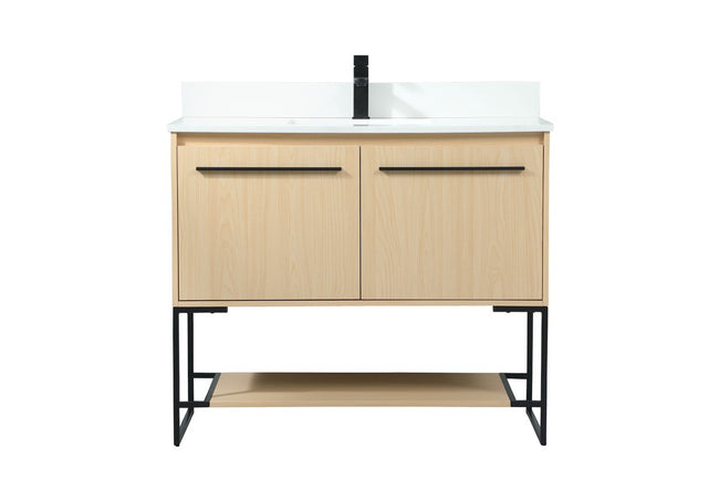 VF42540MMP-BS 40" Single Bathroom Vanity in Maple With Backsplash