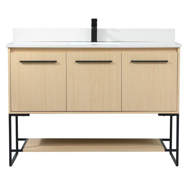 VF42548MMP-BS 48" Single Bathroom Vanity in Maple With Backsplash