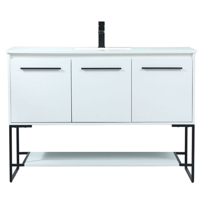 VF42548MWH 48" Single Bathroom Vanity in White