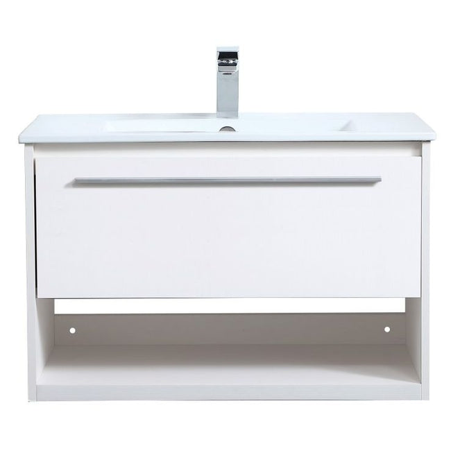 VF43030WH 30" Single Bathroom Floating Vanity in White