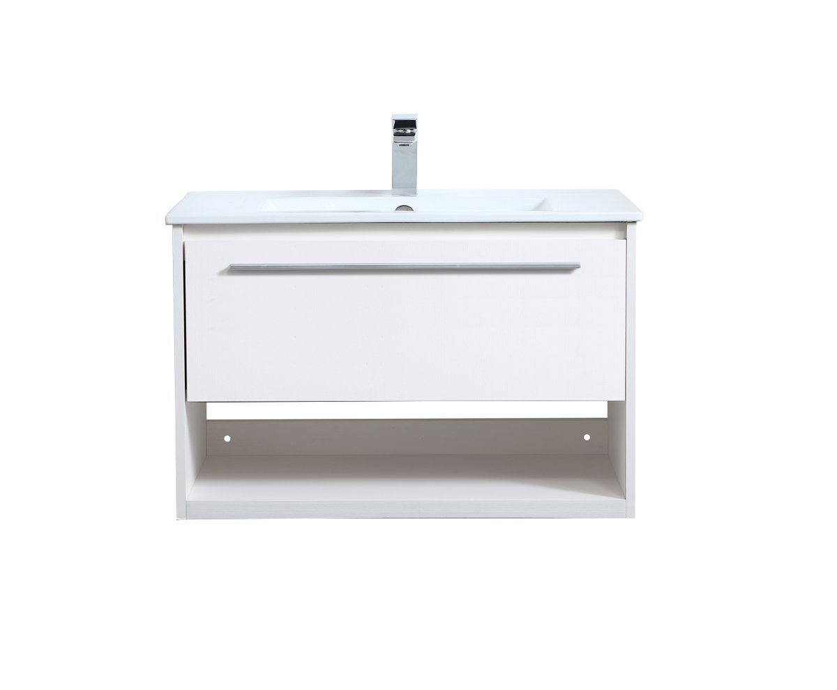 VF43030WH 30" Single Bathroom Floating Vanity in White