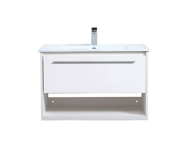 VF43030WH 30" Single Bathroom Floating Vanity in White