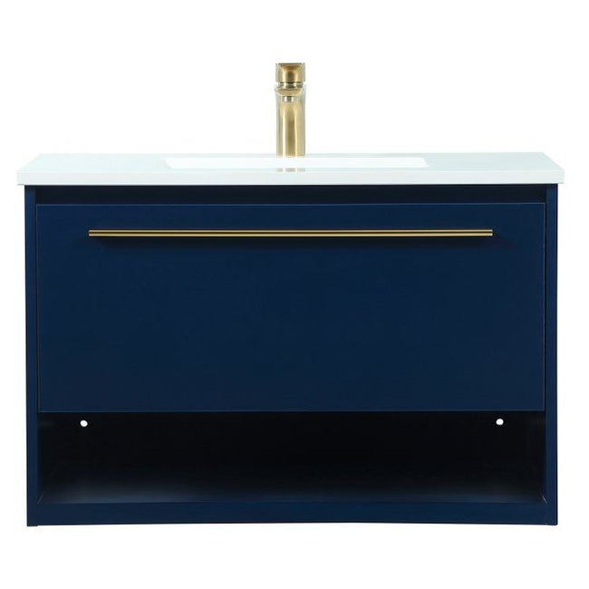 VF43530MBL 30" Single Bathroom Vanity in Blue