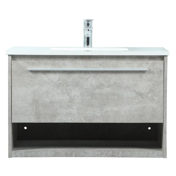 VF43530MCG 30" Single Bathroom Vanity in Concrete Grey