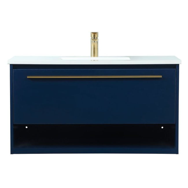 VF43536MBL 36" Single Bathroom Vanity in Blue