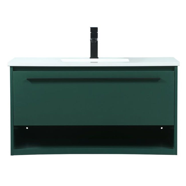 VF43536MGN 36" Single Bathroom Vanity in Green