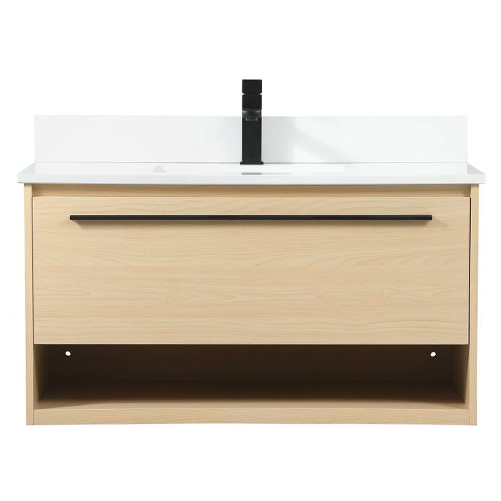 VF43536MMP-BS 36" Single Bathroom Vanity in Maple With Backsplash