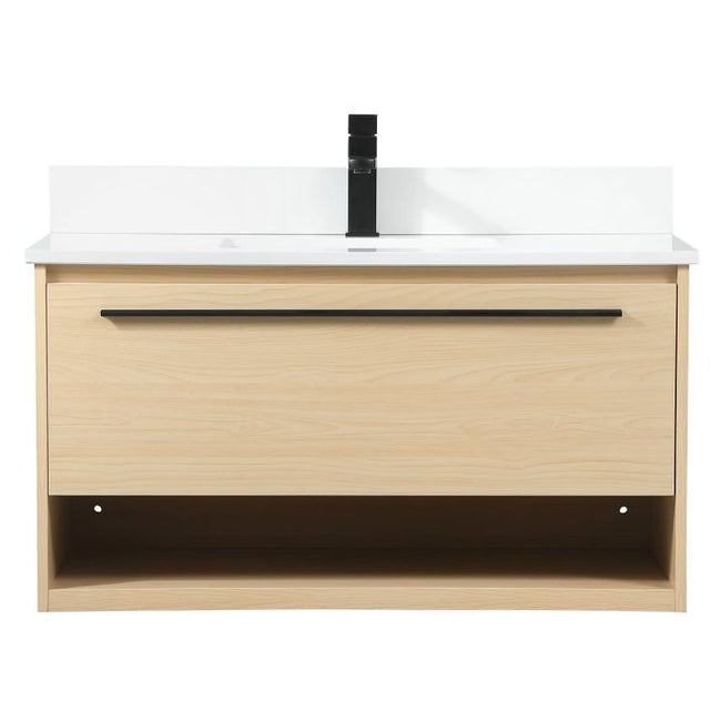 VF43536MMP-BS 36" Single Bathroom Vanity in Maple With Backsplash