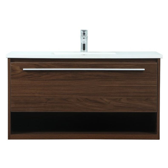 VF43536MWT 36" Single Bathroom Vanity in Walnut