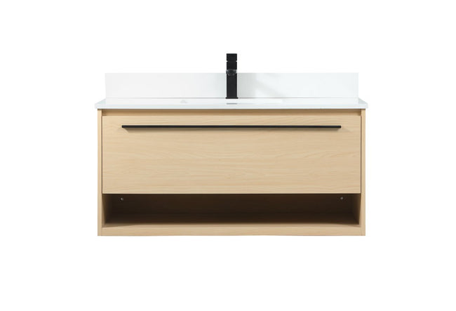 VF43540MMP-BS 40" Single Bathroom Vanity in Maple With Backsplash