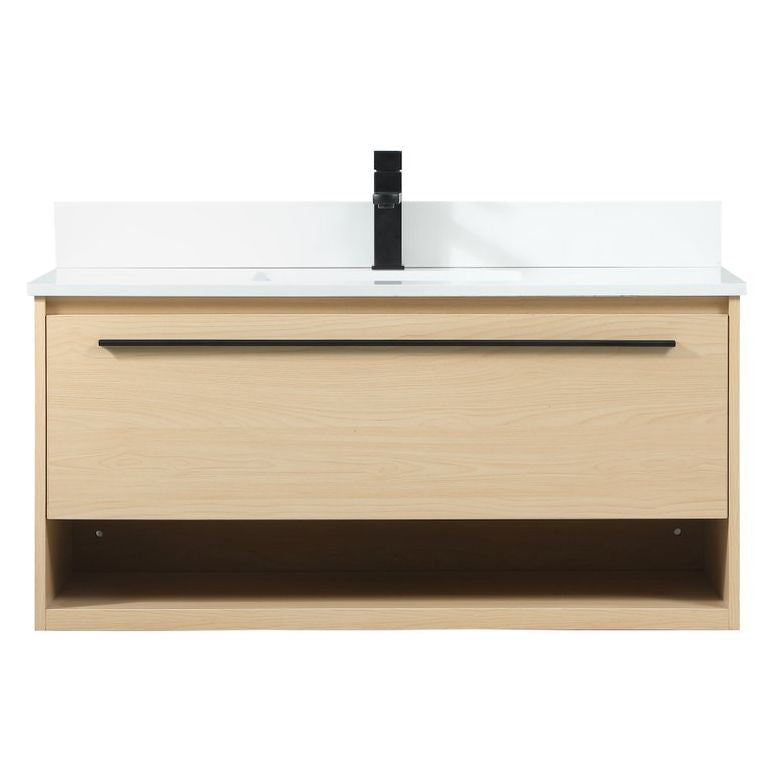 VF43540MMP-BS 40" Single Bathroom Vanity in Maple With Backsplash