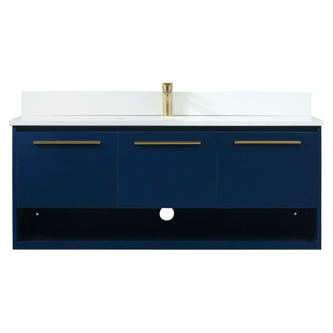 VF43548MBL-BS 48" Single Bathroom Vanity in Blue With Backsplash