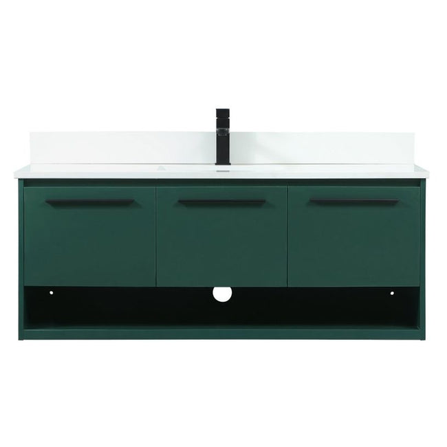 VF43548MGN-BS 48" Single Bathroom Vanity in Green With Backsplash