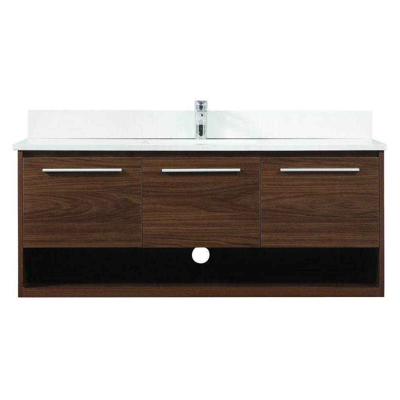 VF43548MWT-BS 48" Single Bathroom Vanity in Walnut With Backsplash
