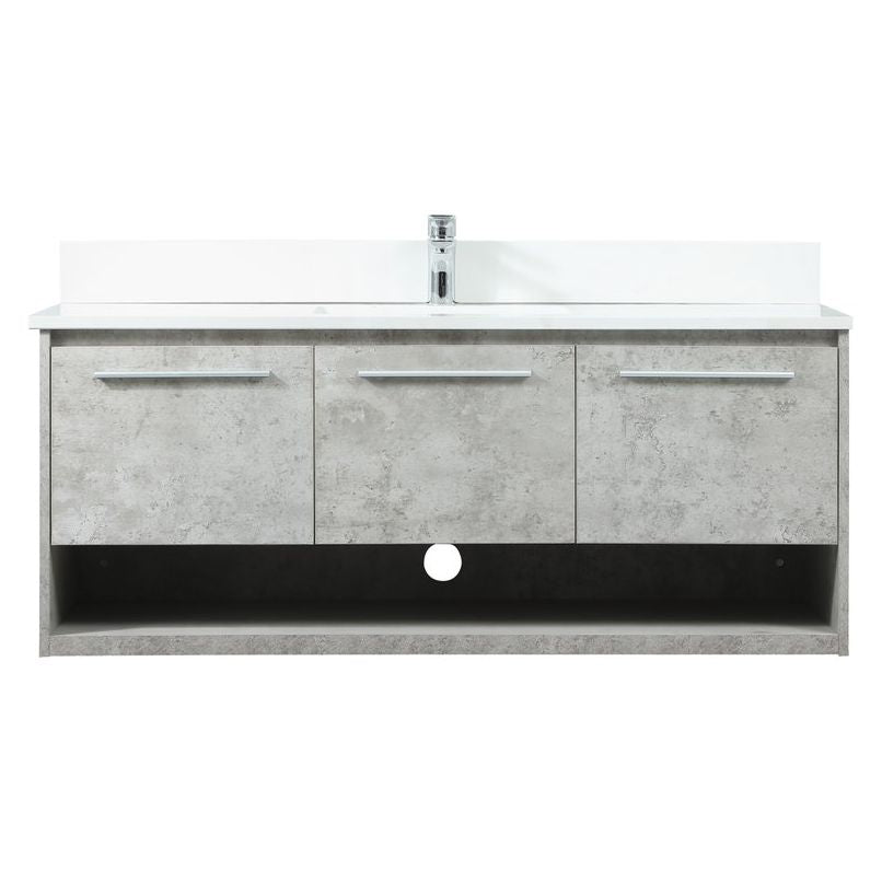 VF43548MCG-BS 48" Single Bathroom Vanity in Concrete Grey With Backsplash