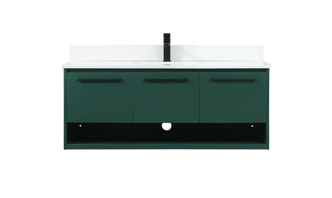VF43548MGN-BS 48" Single Bathroom Vanity in Green With Backsplash