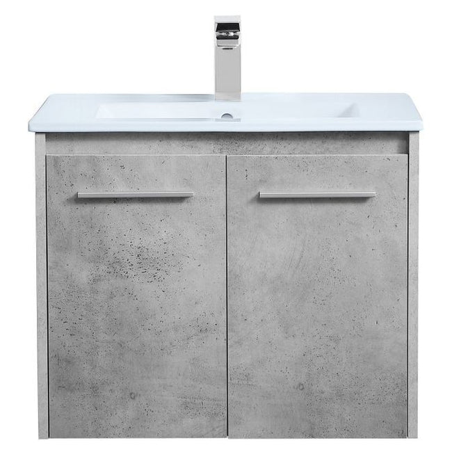 VF44024CG 24" Single Bathroom Floating Vanity in Concrete Grey