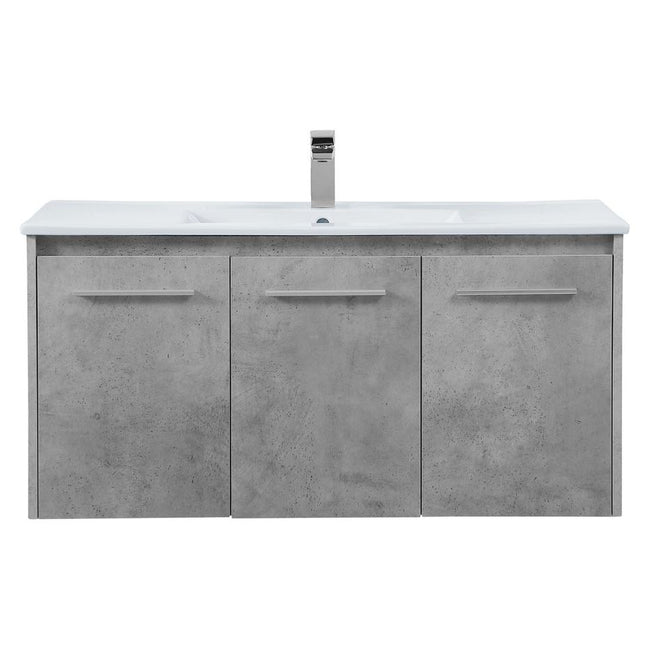 VF44040CG 40" Single Bathroom Floating Vanity in Concrete Grey