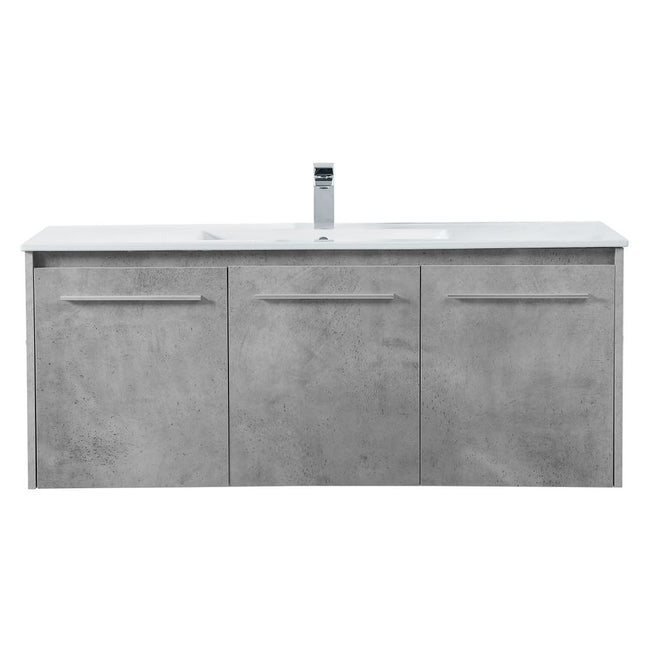 VF44048CG 48" Single Bathroom Floating Vanity in Concrete Grey