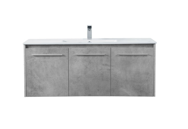 VF44048CG 48" Single Bathroom Floating Vanity in Concrete Grey
