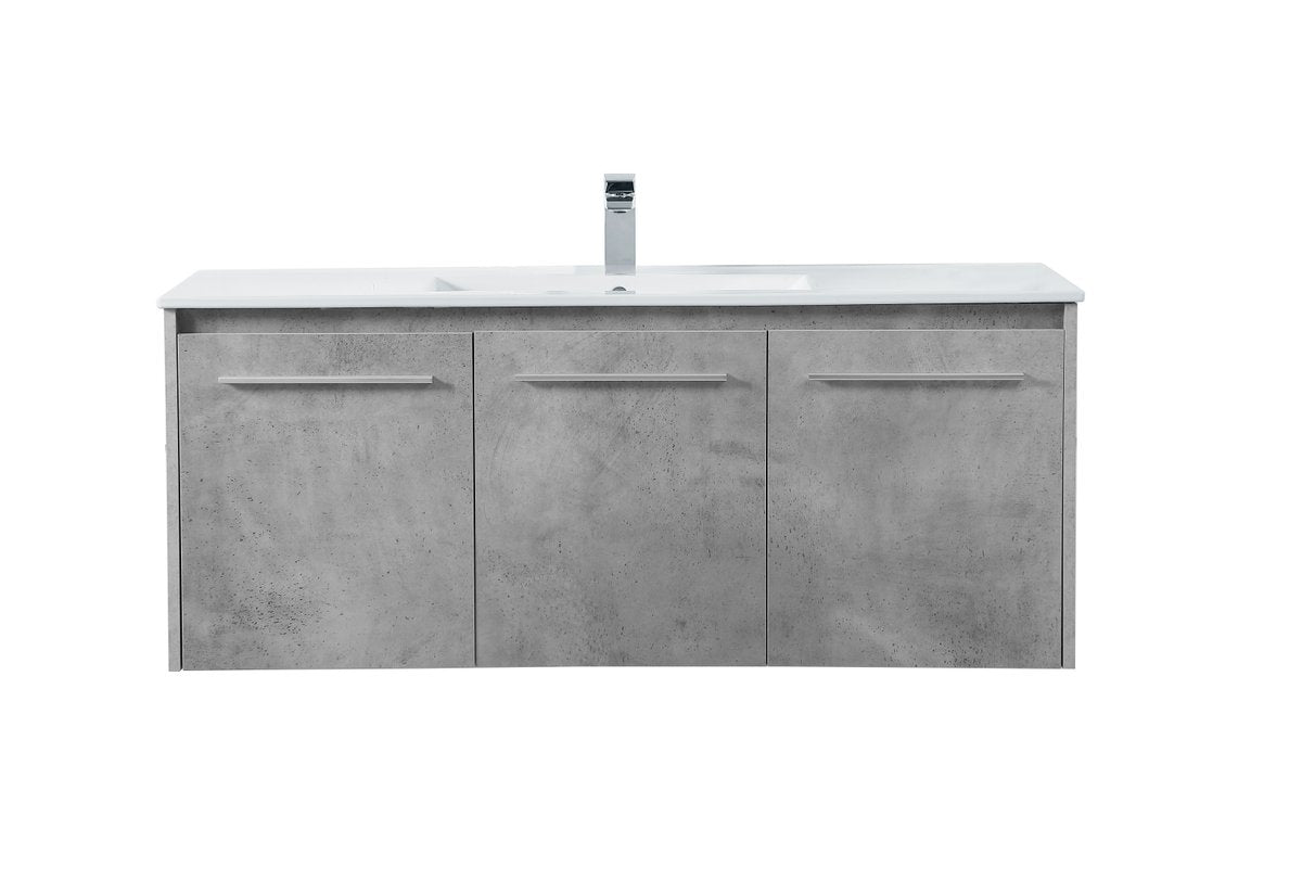 VF44048CG 48" Single Bathroom Floating Vanity in Concrete Grey