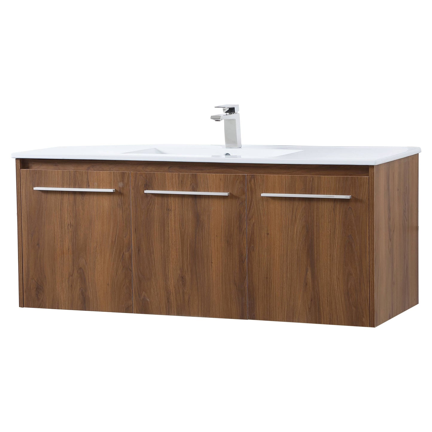 VF44048WB 48" Single Bathroom Floating Vanity in Walnut Brown